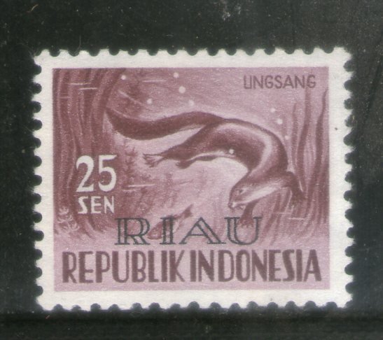 Indonesia O/P RIAU 1957 Otter Sc 28 MNH # 2449