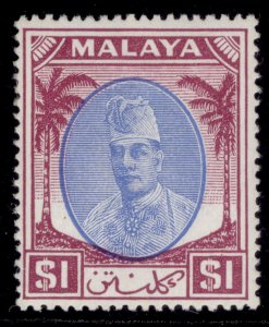 MALAYSIA - Kelantan GVI SG79, $1 blue & purple, M MINT. Cat £10.