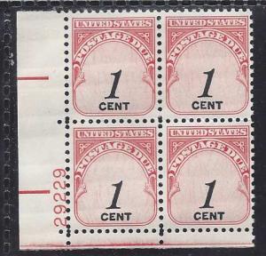 Catalog #J98 Plate Block of 4 Postage Due Black denomination 30 Cent