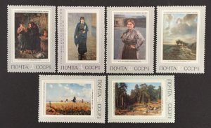 Russia 1971 #3896-3901, Paintings, MNH.