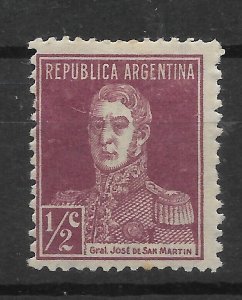 ARGENTINA 1927 San Martin Military History 1/2 cent Sc 362 Mi 306x MNH