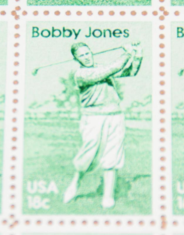 1981 sheet of postage stamps, Bobby Jones, Sc# 1933