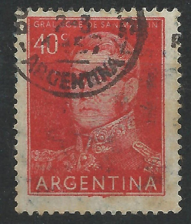 Argentina 1954 40c San Martin typo - Scott 631 used