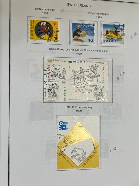 Switzerland collection reg issues 1990-1999 complete used