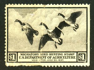 U.S. #RW3 USED CREASES