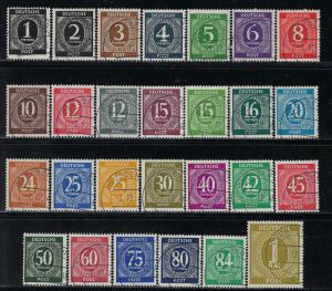 Germany AM Post Scott # 530 - 556, used, cpl. set