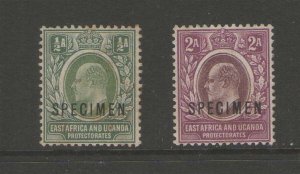 Kenya and Uganda 1903 KEVII SPECIMENT SG 1,3 MNG