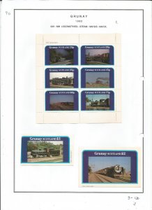 GRUNAY- 1982 - Steam Locomotives - Sheets - Mint Light Hinged - Private Issue