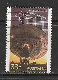 1986 Australia - Sc 982 - used VF - single - Radio telescope - Halley's comet