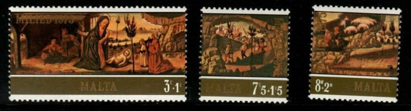 MALTA SG549/51 1975 CHRISTMAS MNH