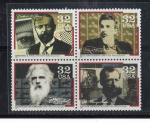 3061 - 3064 *  Pioneers of Communication  * U.S. Postage Stamps Block  MNH (a)