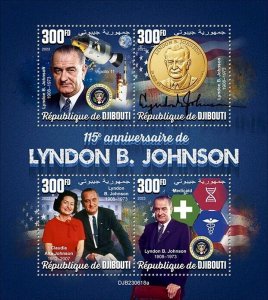 2024 04- DJIBOUTI - LYNDON B JOHNSON  155TH       4V complet set    MNH **