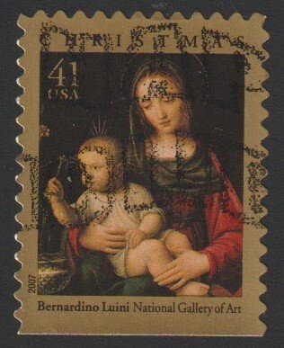 SC# 4206 - (41c) - Madonna & Child, Used, Single off paper