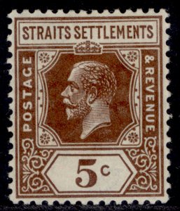 MALAYSIA - Straits Settlements GV SG226, 5c brown, M MINT.