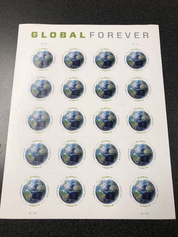 US 4740 Global Forever Stamps Sheet of 20 Mint Never Hinged