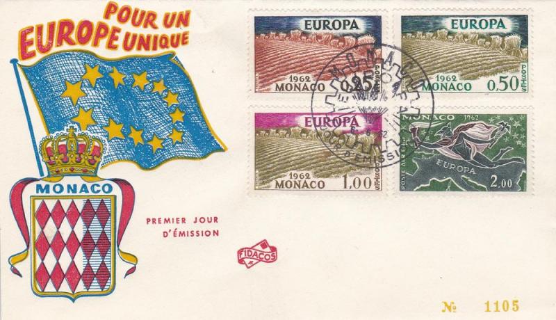 Monaco # 507-509, C61, Europa 1962 First Day Cover