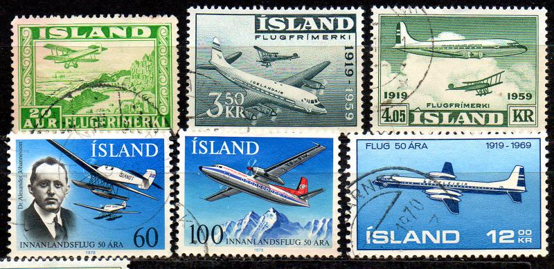 ICELAND. 1934-78. Air Mail stamps.