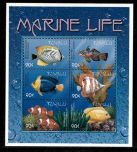 Tuvalu 2000 - SC 823 - Marine Life, Fish - Sheet of 6 Stamps - MNH