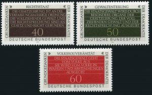 Germany 1358-1360, MNH. Mi 1105-1107. Statement of Constitutional Freedom, 1981