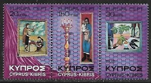 Cyprus # 438a - Paintings, strip of 3 - MNH.....{ZW9}