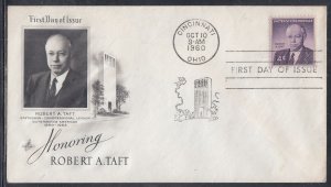 United States Scott 1161 Art Craft FDC - Robert Taft