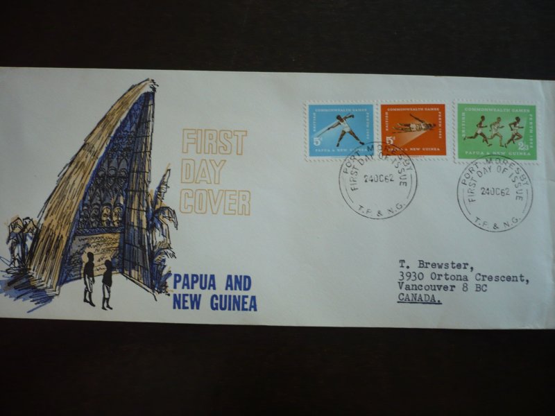 Stamps - Papua New Guinea - Scott# 171-173  - First Day Cover