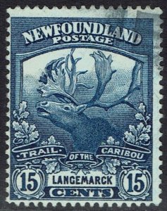 NEWFOUNDLAND 1919 CARIBOU 15C USED