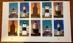 US # 5625b Mid-Atlantic Lighthouses block of 10 forever 2021 Mint NH