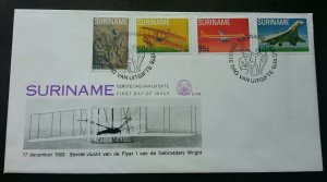 Suriname Aviation 1978 Airplane Aero Transport Vehicle (stamp FDC)