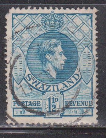 SWAZILAND Scott # 29 Used - KGVI & Sheilds