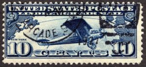 1926, US 10c, Map of the USA, Used, Sc C7