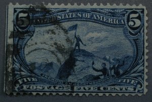 United States #288 5 Cent Trans-Mississippi Expo Rockies Used w/ Guideline
