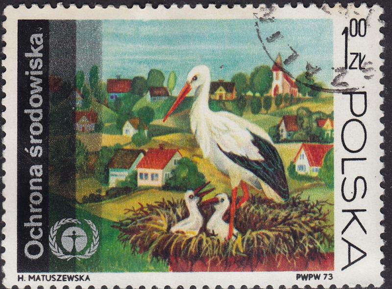 Poland 1989 Stork's Nest 1.00zł 1973