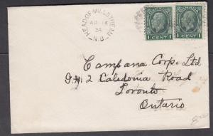 NEW BRUNSWICK SPLIT RING TOWN CANCEL COVER HEAD OF MILLSTREAM