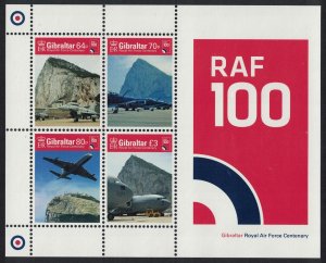 Gibraltar Centenary of the RAF MS FV 5.14 2018 MNH SG#MS1813