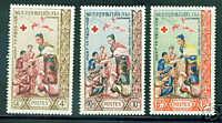 LAOS Scott 85-7 MNH** 1963 Red Cross set CV $1.60