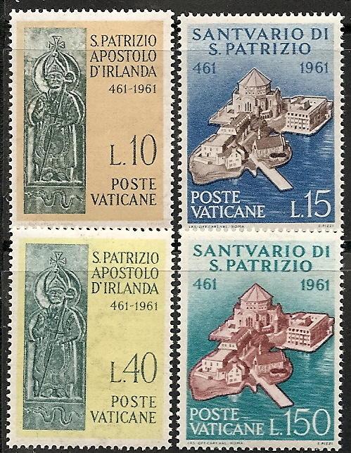 Vatican City 313-16 MNH 1961 Death of St. Patrick