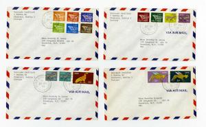 Ireland Covers 4x Air Mail Covers w/ Stamps Dublin to NY