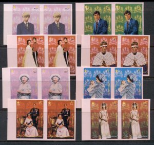 Equatorial Guinea 1973c. Royalty, Princess Anne, Prince Charles, Queen Mother...
