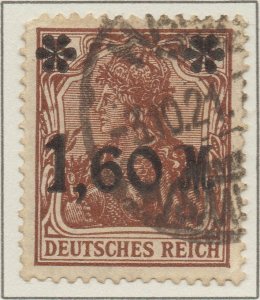 Germany Deutsches Reich Germania 5pf surcharged stamp SG172 1921 CV £700