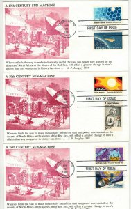 KMC Premium Cachet FDC 1982 KNOXVILLE WORLD'S FAIR SET OF 4 Plus SPACE STAMPS !