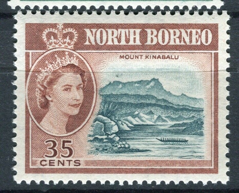 NORTH BORNEO; 1961 early QEII pictorial issue fine Mint hinged 35c. value