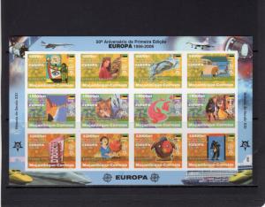 Mozambique 2006  Europa C.E.P.T.50th.Anniv. Sheetlet (12) IMPERFORATED MNH VF