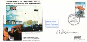 British Antarctic Territory FDC Sc 148 Signed Dr P J Stephenson Cachet Scott ...