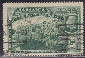 Jamaica 77 USED 1919 World War I Contingent Embarking 1½d