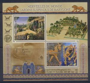 Art Architecture Niger 8 MNH sheets Wonders of the world