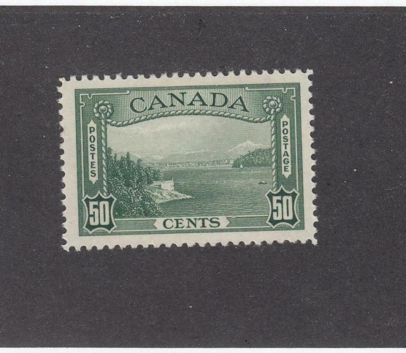 CANADA (MK1407) # 244  VF-MH  50cts 1938 VANCOUVER HARBOUR / GREEN CAT VALUE $60