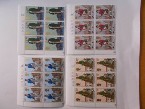 GB QEII 1979 Sir Rowland Hill Set of 4 in Cylinder Blocks of 6 U/M Cat £11.50