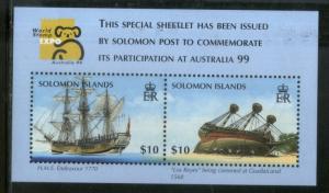 Solomon Islands 1999 Sailing Ship Transport World Stamp EXPO Sc 873 M/s MNH 4935