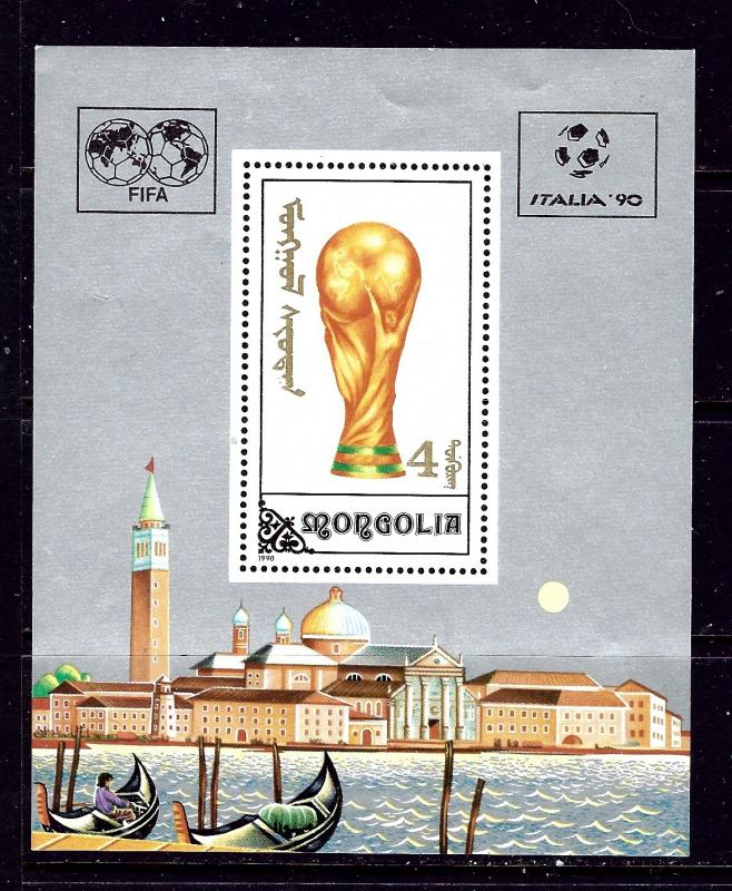 Mongolia 1845 MNH 1990 Soccer souvenir sheet